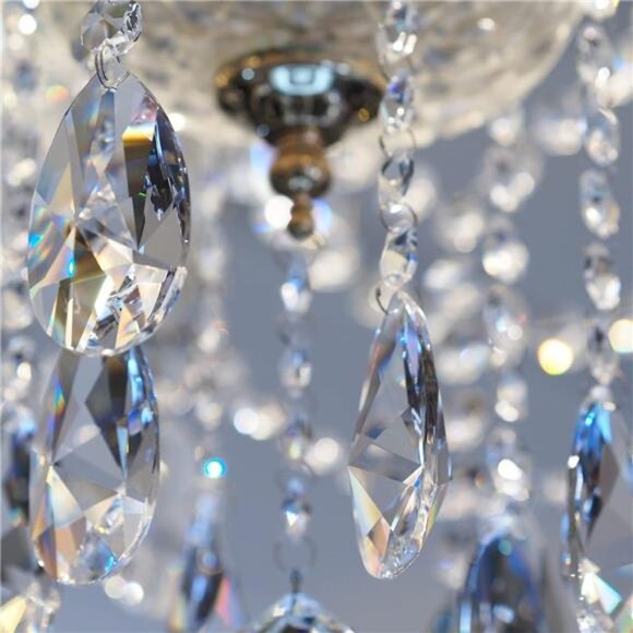 24 Pcs Teardrop Chandelier Prisms Candle Chandelier Crystal Pendants - Picture 5 of 8